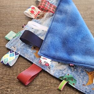 Colorful Sensory Tag Blanket for Kids